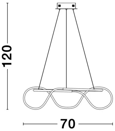 LED luster Tiriac 70 zlaté