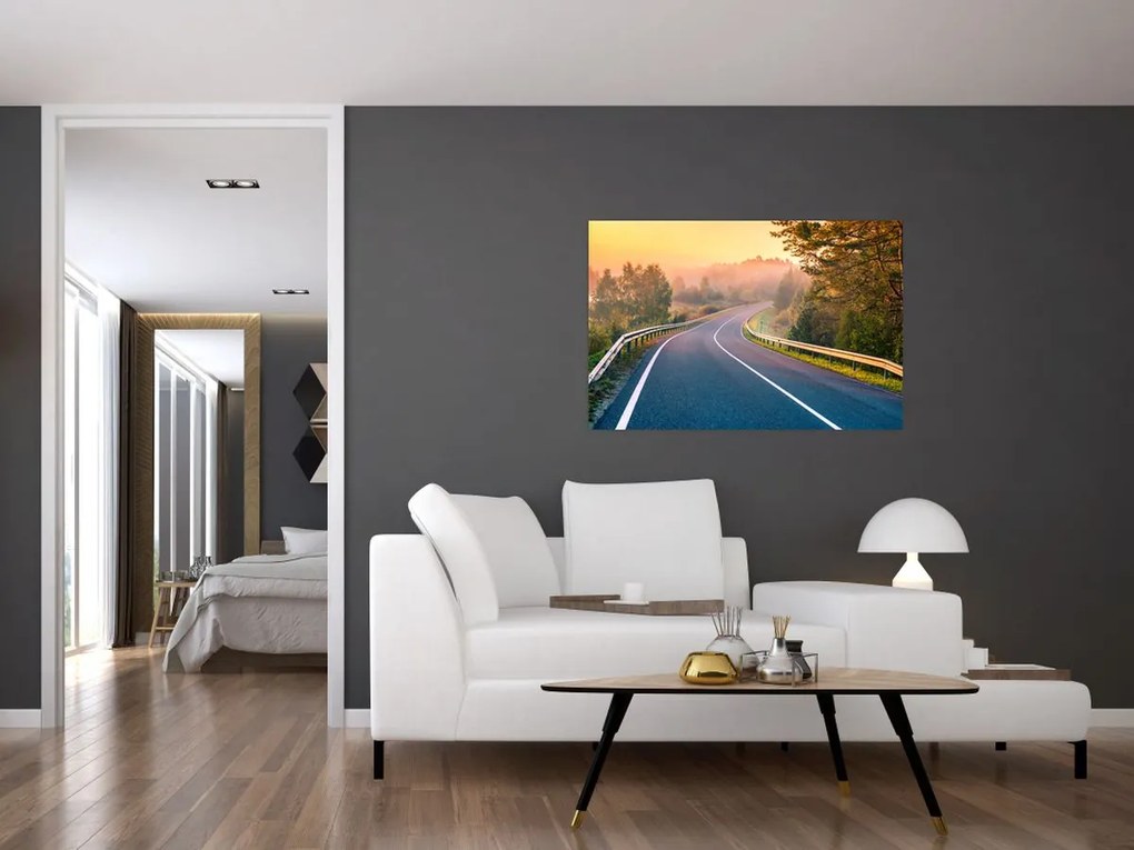 Obraz - Cesta pri východe slnka (90x60 cm)
