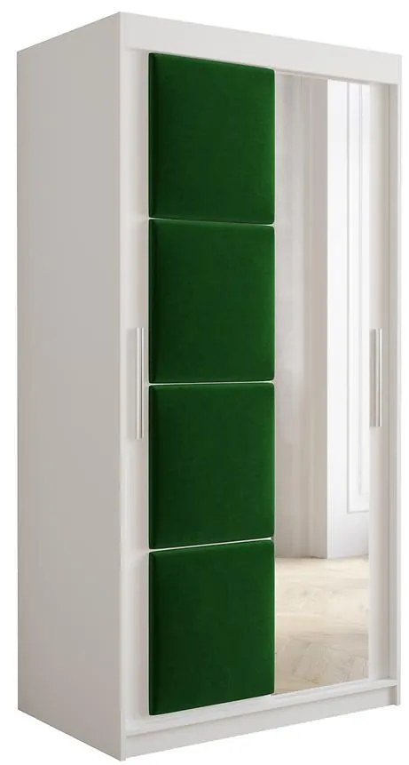 Skriňa Tapi 100 Biely/zelená