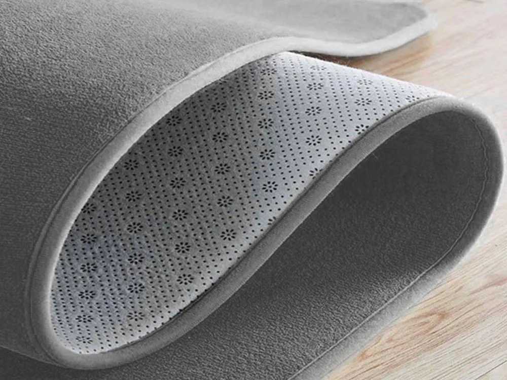 TZ Tmavosivý jednofarebný obdĺžnikový koberec Polar Rozmer: 80x150 cm