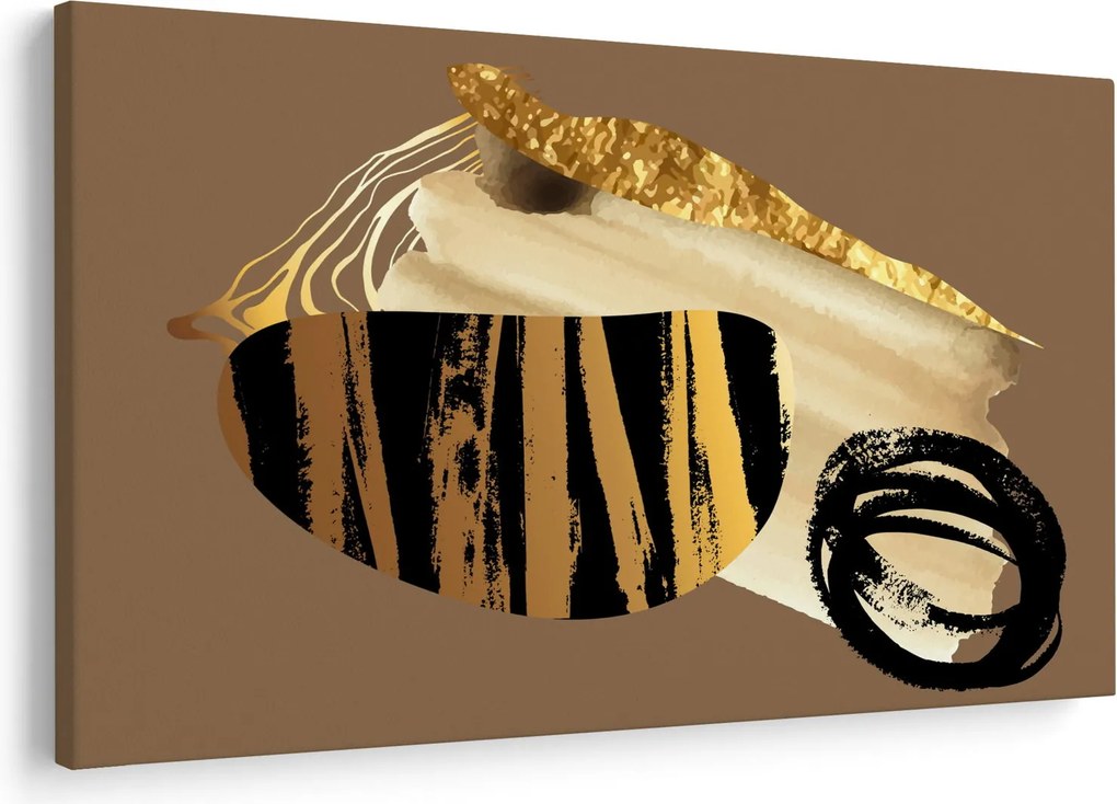Obraz - Abstrakcia golden brown N⁰2 (90x60 cm)