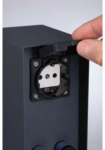 Paulmann 94700 - Vonkajší zásuvkový stĺpik RIO 2Z SCHUKO 230V IP44