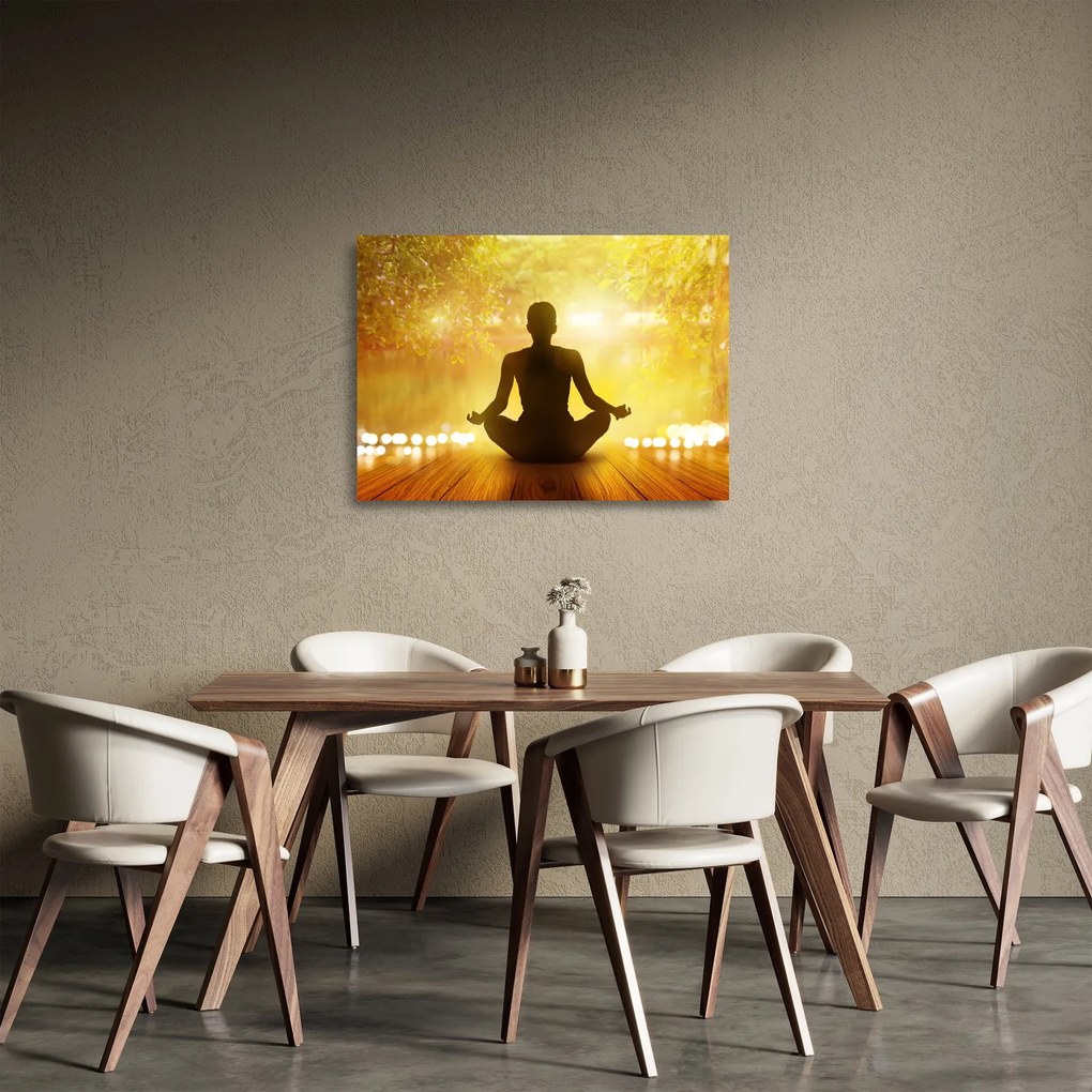 Sklenený obraz - Meditácia (70x50 cm)