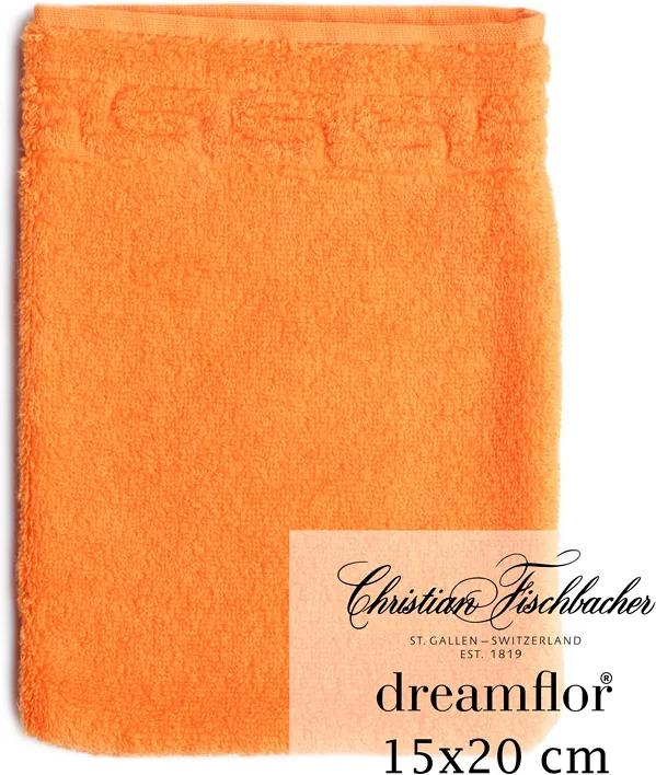 Christian Fischbacher Rukavica na umývanie 15 x 20 cm oranžová Dreamflor®, Fischbacher