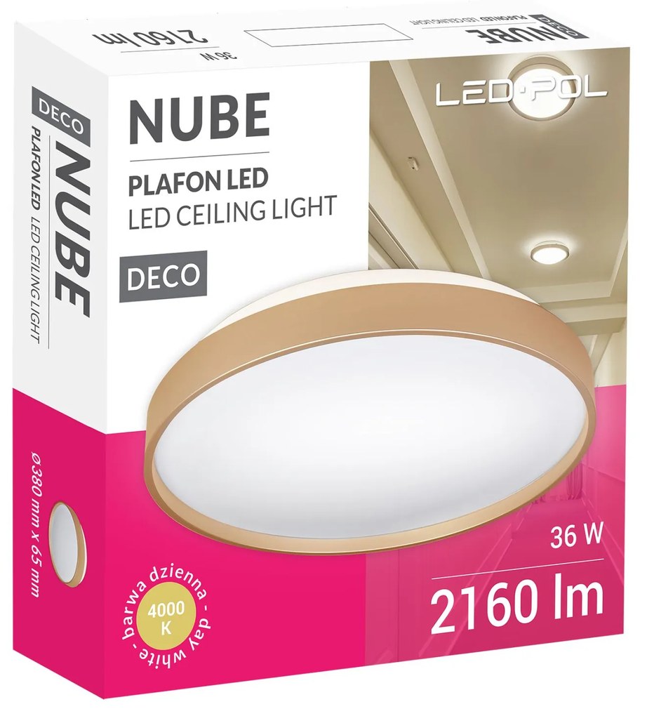 Moderné svietidlo LED-POL ORO NUBE GOLD 36W ORO26023