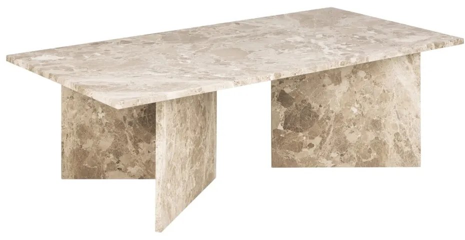 Béžový mramorový konferenčný stolík 70x140 cm Vega – Actona