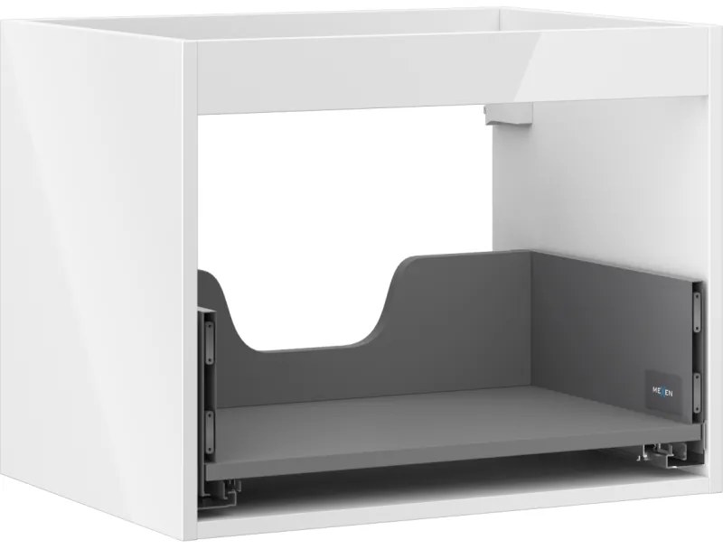 Mexen Box-A, závesná skrinka 60 cm, 1 zásuvka, biela lesklá, 91AX0-0600-470-1-00