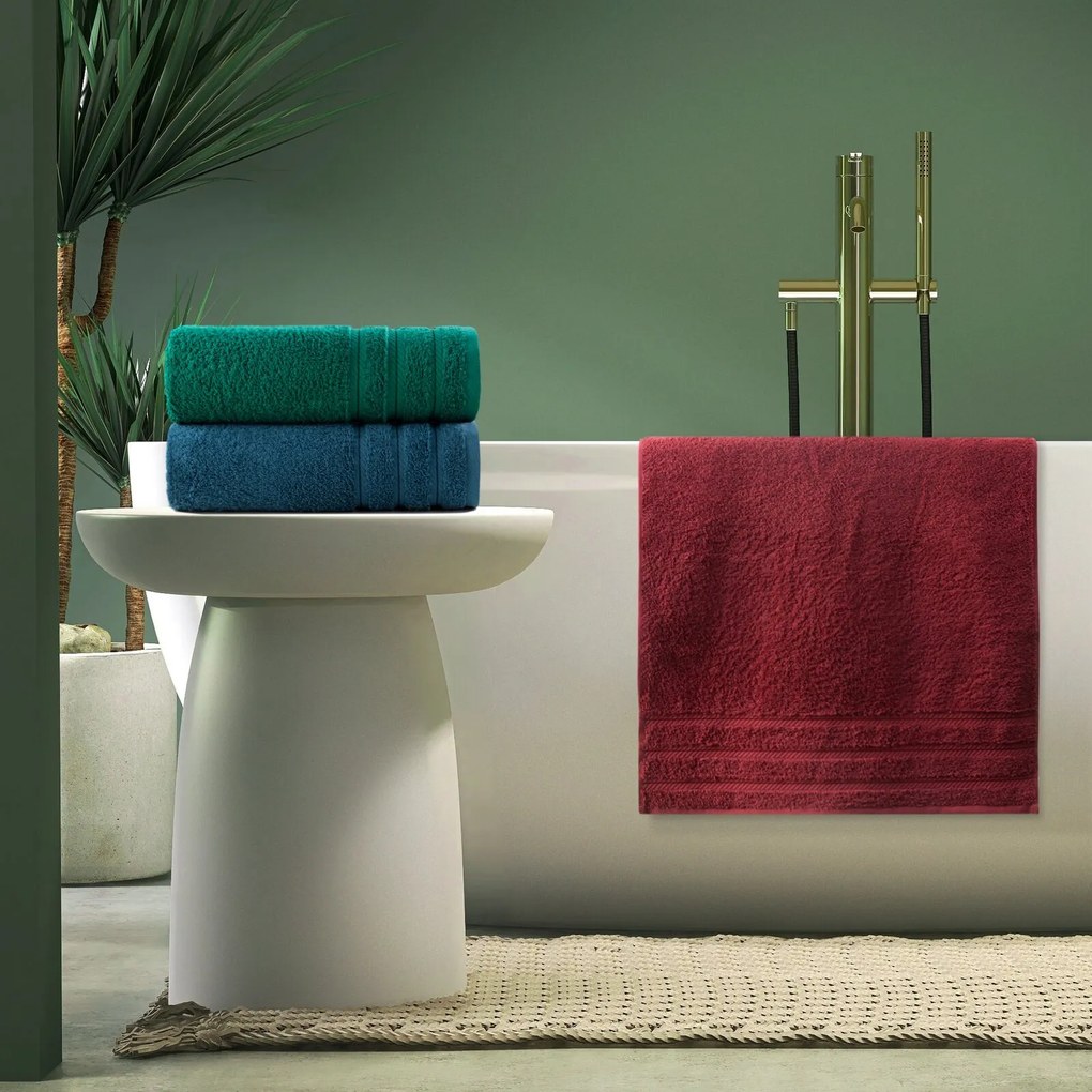 BAVLNENÝ UTERÁK VITO 50X90 CM TEHLOVO ČERVENÁ