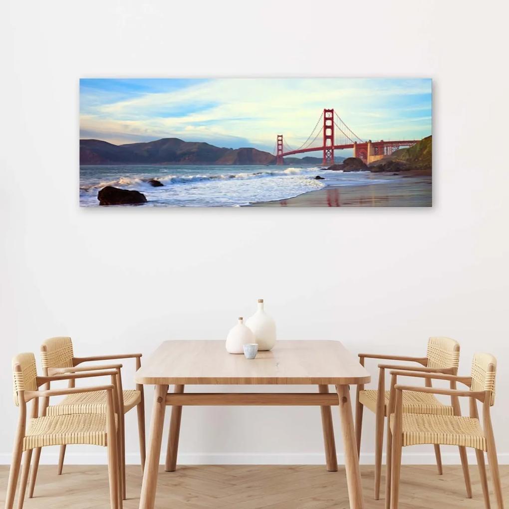 Obraz na plátně, New York Golden Gate - 150x50 cm