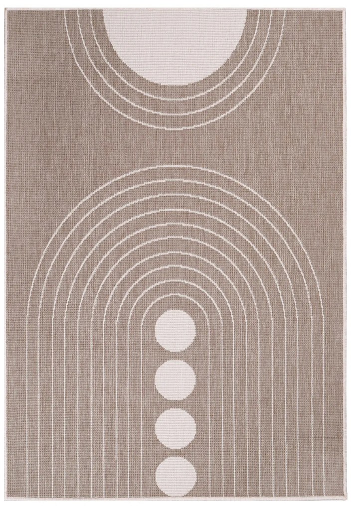 Dekorstudio Obojstranný koberec na terasu DuoRug 5739 - béžový Rozmer koberca: 80x150cm