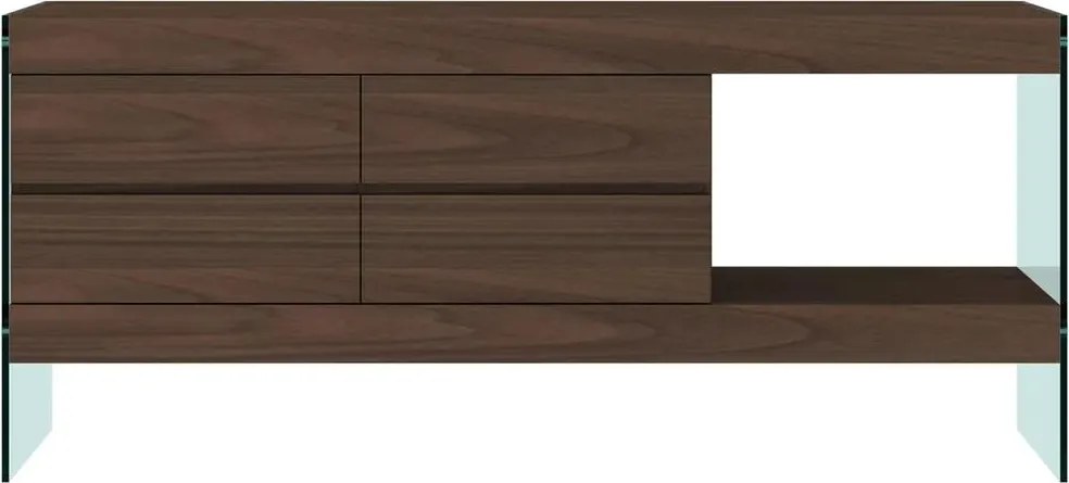 Komoda Soho 184 cm orech/číra