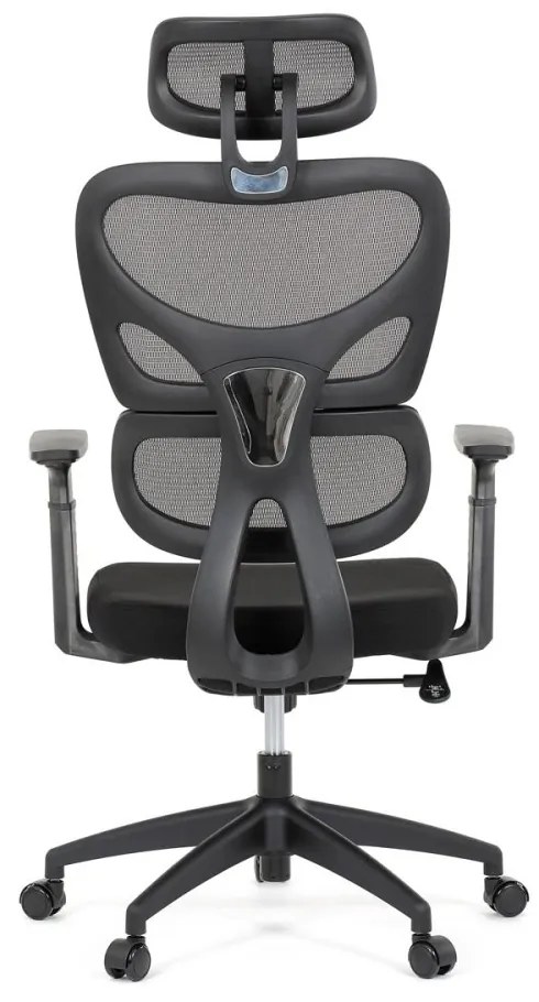 Kancelárska ergonomická stolička GRANT - sieť, látka, čierna