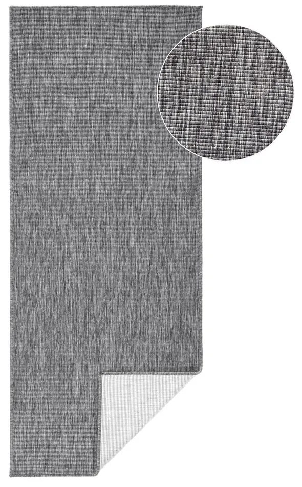 Sivý vonkajší koberec NORTHRUGS Miami, 80 x 250 cm