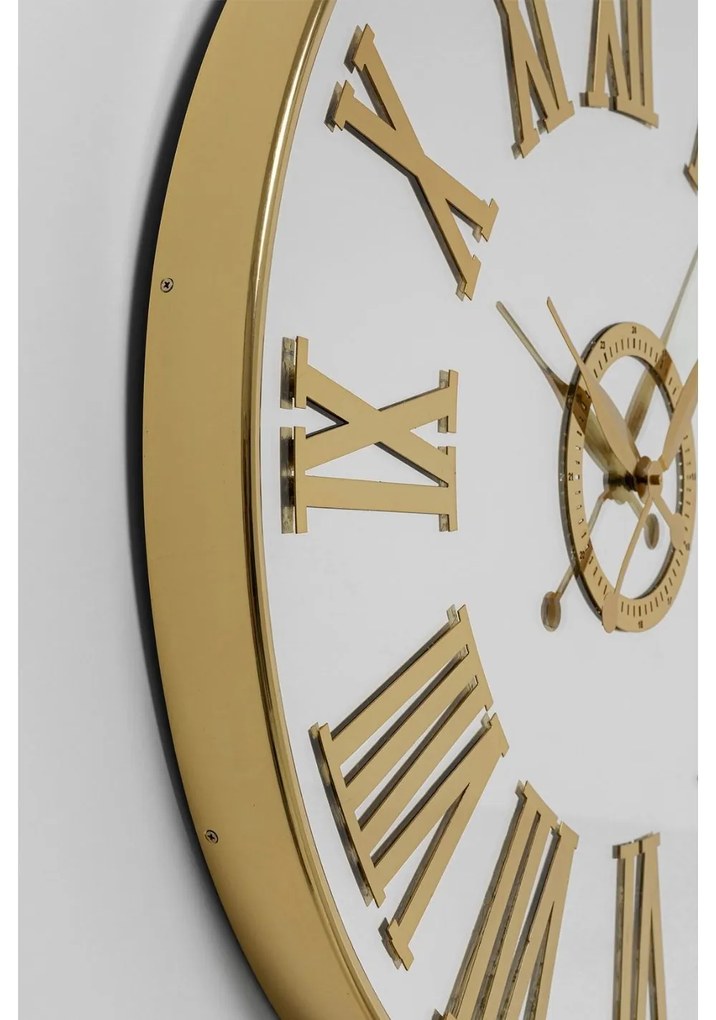 Casino nástenné hodiny bielo-zlaté Ø76 cm