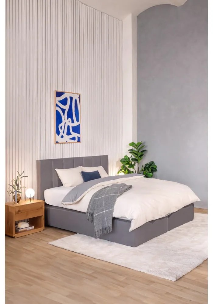 Sivá boxspring posteľ 180x200 cm Olia Bold Line – Bonami Selection