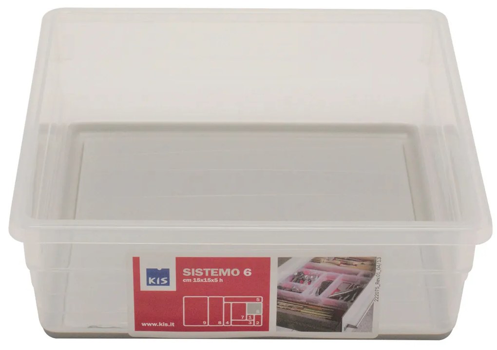 Curver Úložný box Sistema 6 - 15x15x5cm šedý