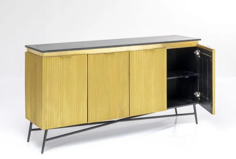 Goldie komoda čierno-zlatá 160x86 cm
