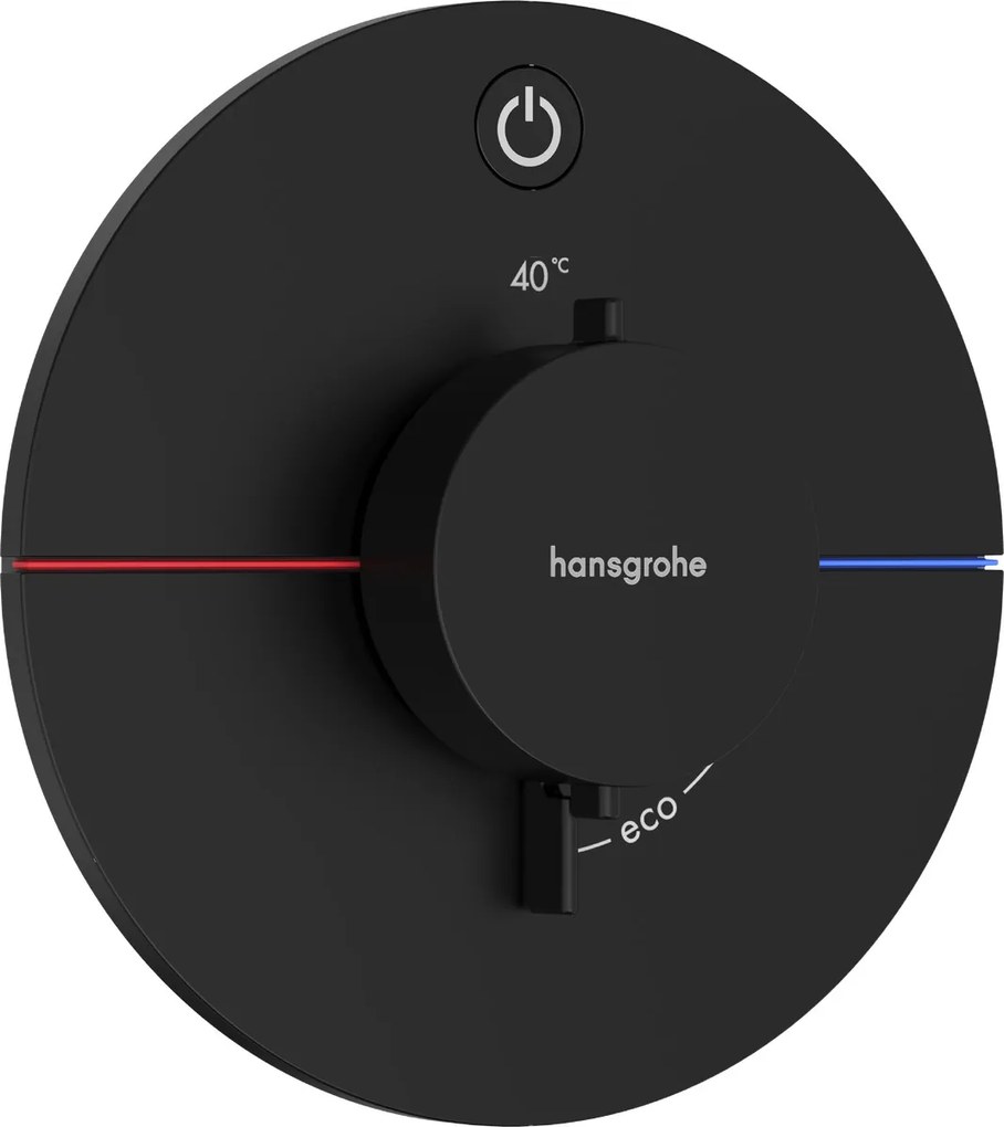 Hansgrohe ShowerSelect Comfort S, termostat pod omietku pre 1 spotrebič, čierna matná, HAN-15553670