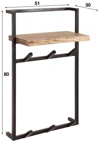 Vešiak 25-86 Air 6 Hooks Drevo Acacia - Komfort-nábytok
