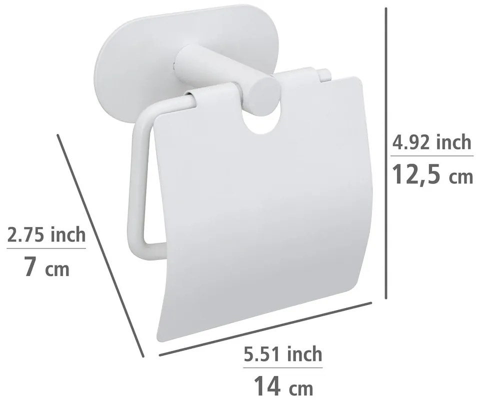 Biely samodržiaci držiak na toaletný papier z nehrdzavejúcej ocele Orea – Wenko