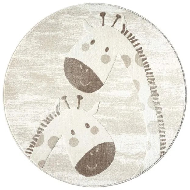 Detský koberec Mara 719 kruh, krémový / béžový