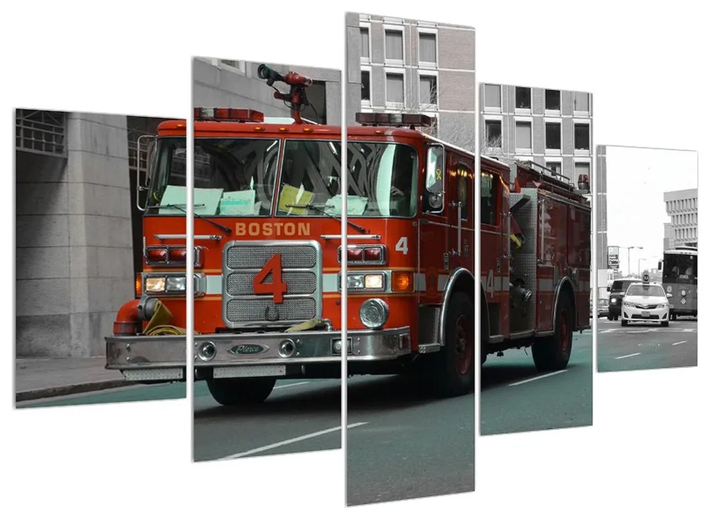 Obraz hasičského auta (150x105 cm)