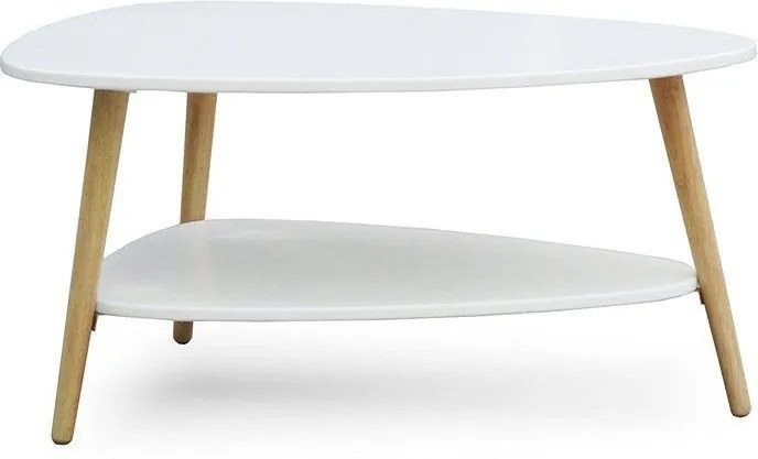 Minimalistický konferenčný stolík bielej farby