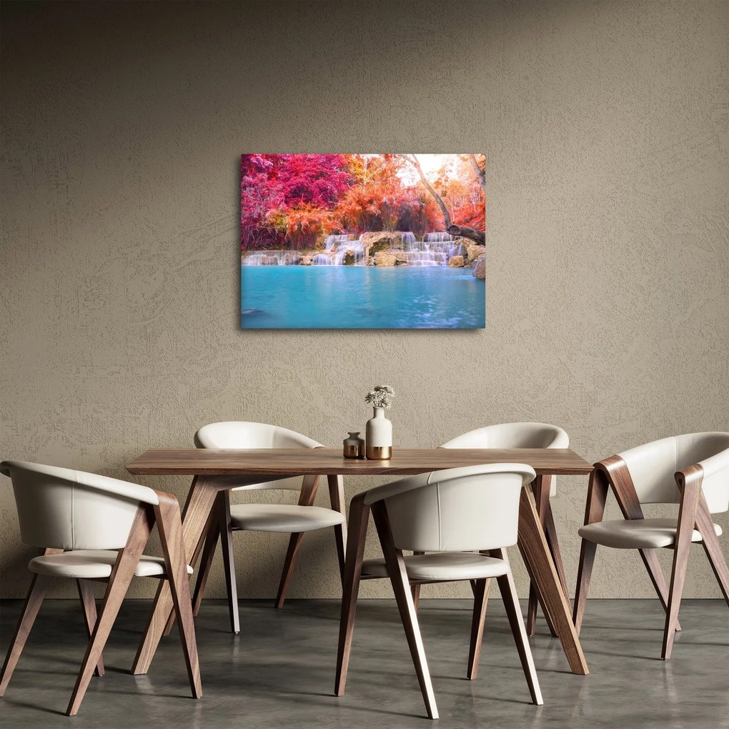 Obraz tyrkysovej lagúny, Laos, Tat Kuang Si (70x50 cm)
