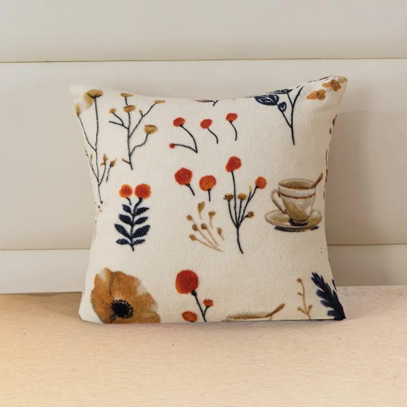 Mikroplyšový povlak na vankúšik PAPAVA 45x45 cm, krémový