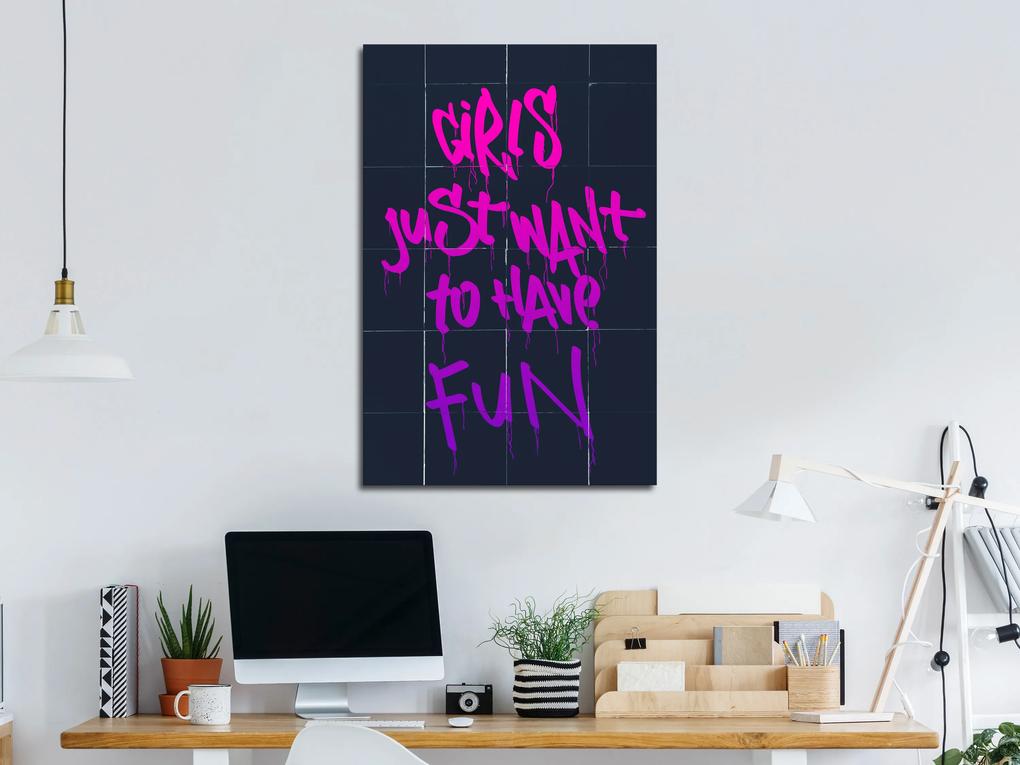 Artgeist Obraz - Girls Just Want to Have Fun (1 Part) Vertical Veľkosť: 80x120, Verzia: Premium Print