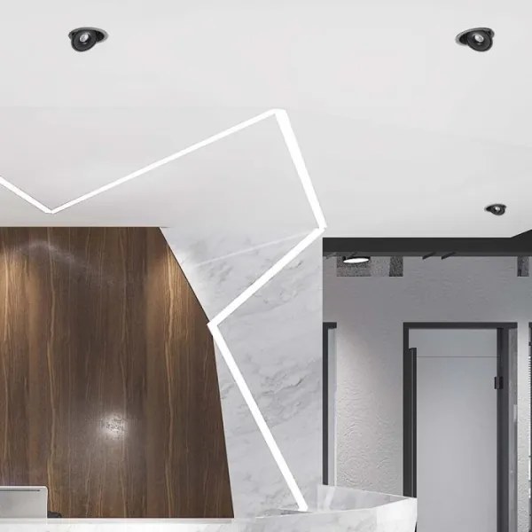 LED Podhľadové bodové svietidlo LED/28W/230V 3000/4000/6400K pr. 20 cm čierna