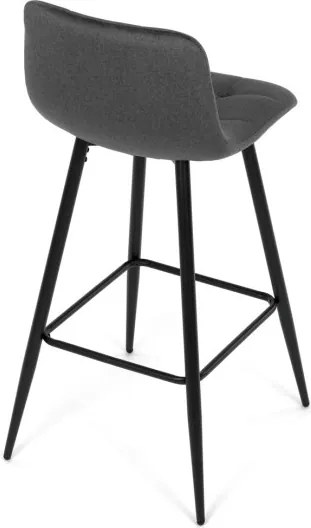 Barová stolička zamatová, sivá AUB-X7015 GREY2