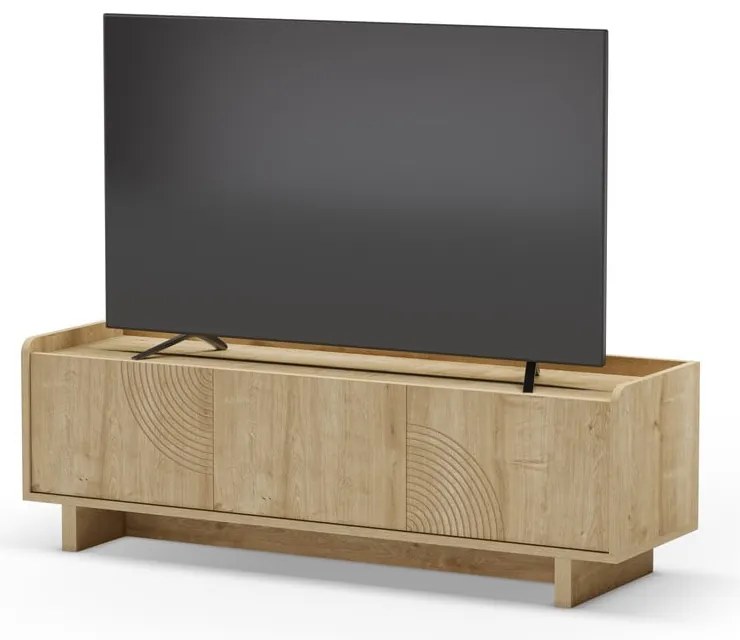 TV stolík v dekore duba v prírodnej farbe 140x45x40 cm Daira – Marckeric