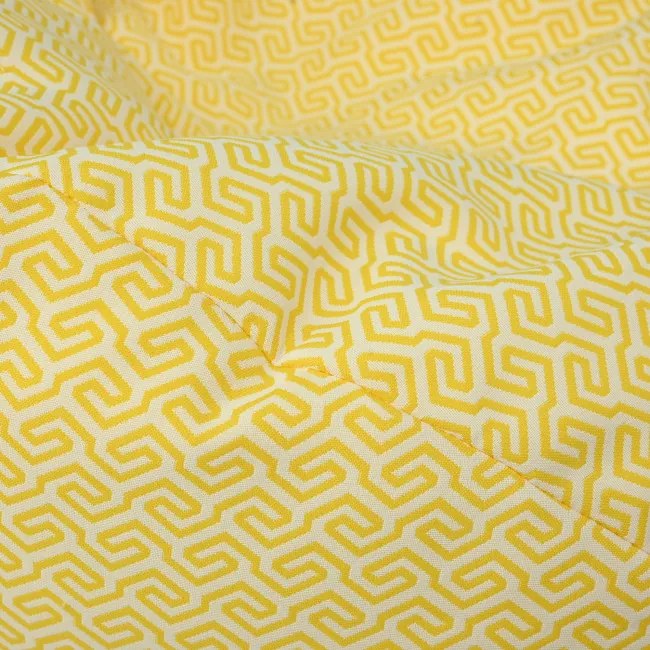 Sedací vak Meander bielo-žltý