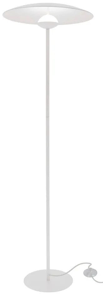 Biela LED stojacia lampa s kovovým tienidlom (výška 140 cm) Lund – Candellux Lighting