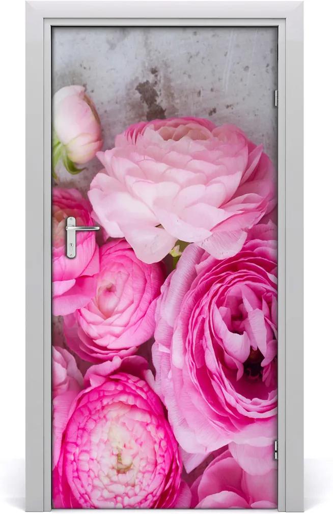 Fototapeta na dvere  ružové kvety