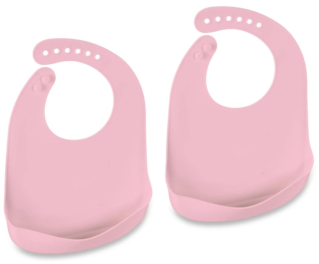 Silikonový podbradník 2ks ružový, RD43950