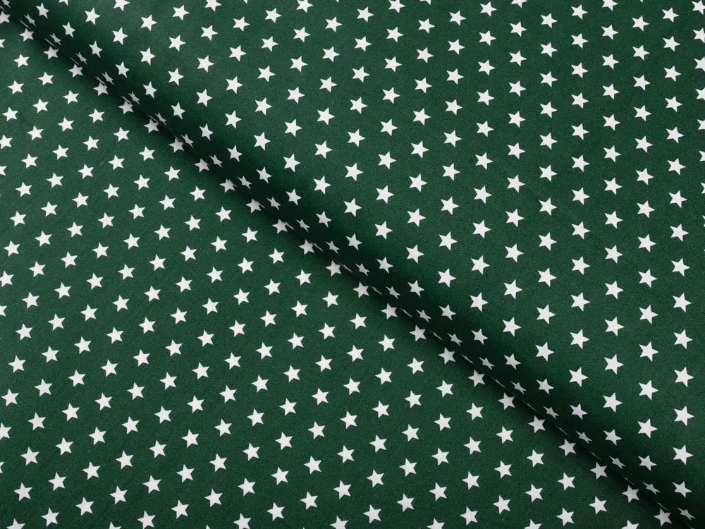 Biante Vankúš valec bonbon Sandra SA-350 Biele hviezdičky na tmavo zelenom 15x60 cm