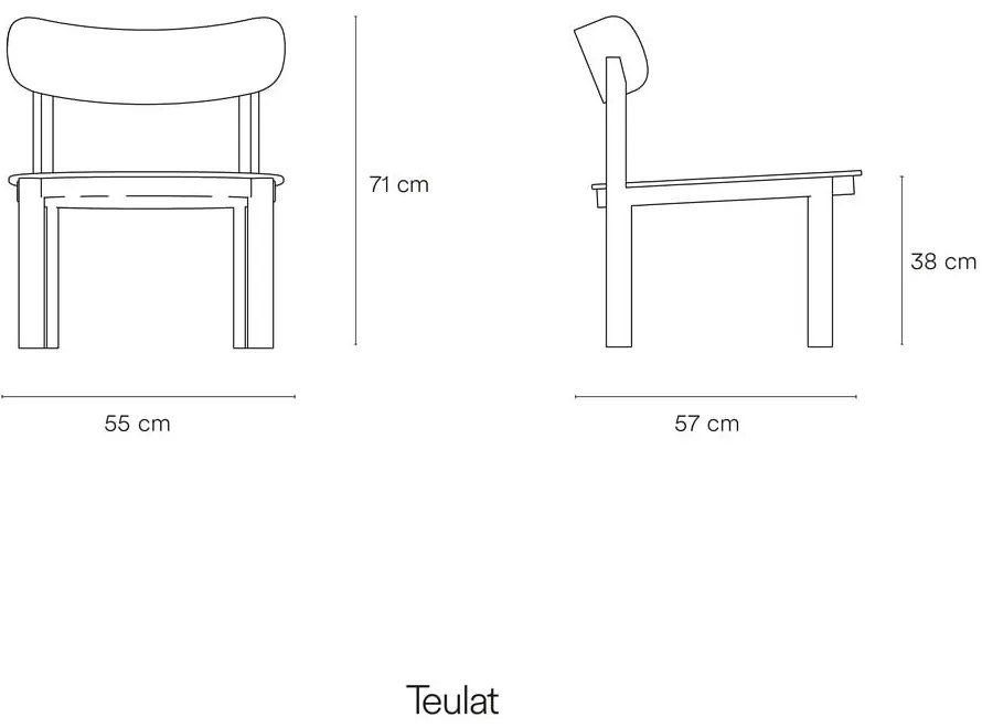 Kreslo v dekore jaseňa Nara - Teulat