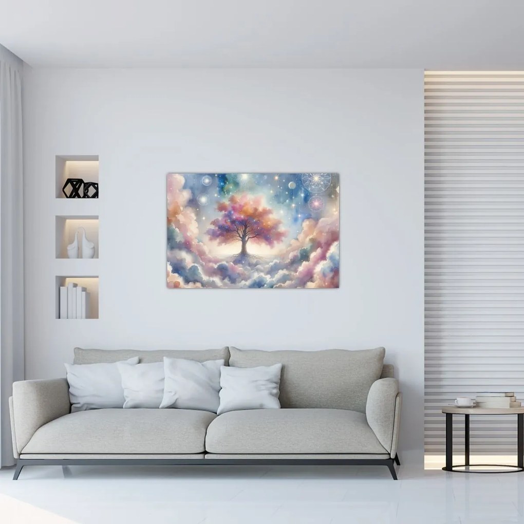 Obraz – Strom života v oblakoch (90x60 cm)