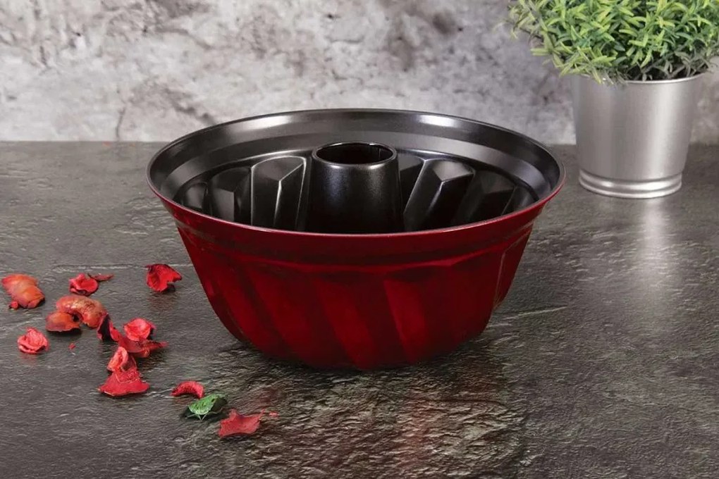 BERLINGERHAUS Forma na bábovku s mramorovým povrchom Burgundy, 25 cm