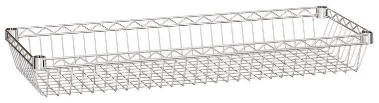 Drôtený policový kôš, chrómovaný, 900 x 350 mm