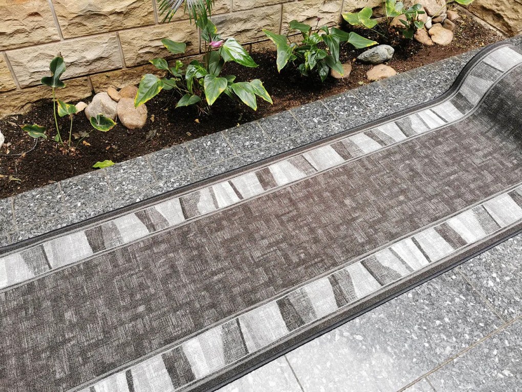 Associated Weavers, Protišmykový behúň na mieru Linea 97, šíre 67 cm, šedá, chodba / predsieň