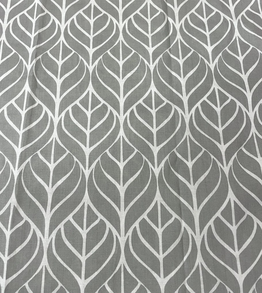 Obliečky bavlnené Leaf sivý 140x200cm+90x70cm
