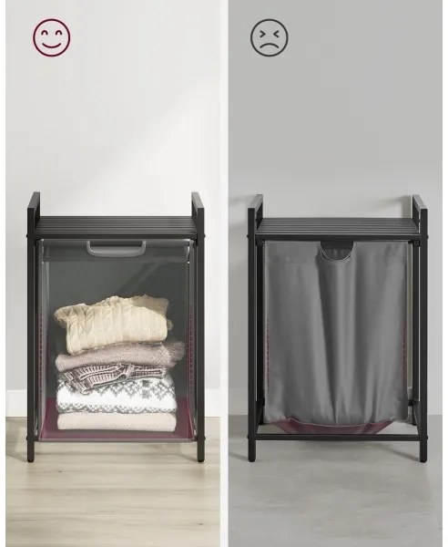 Kôš na bielizeň REX čierna/sivá