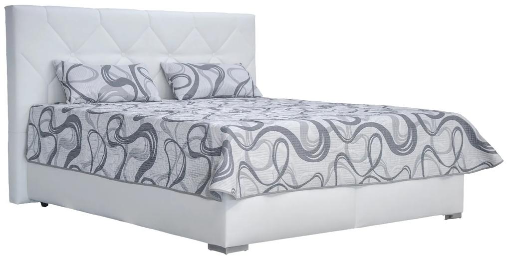 Manželská posteľ 180 cm Blanár Gela (biela) (s roštom a matracom Nelly Plus). Vlastná spoľahlivá doprava až k Vám domov. 1018098