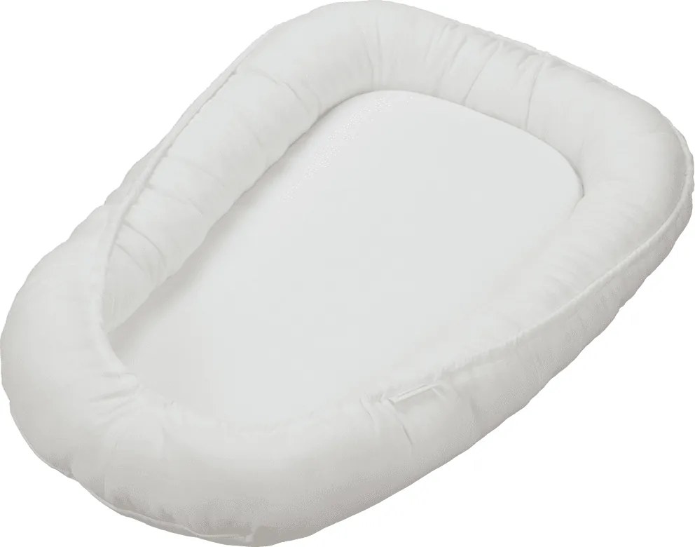 Ľanové hniezdo pre bábätko biela