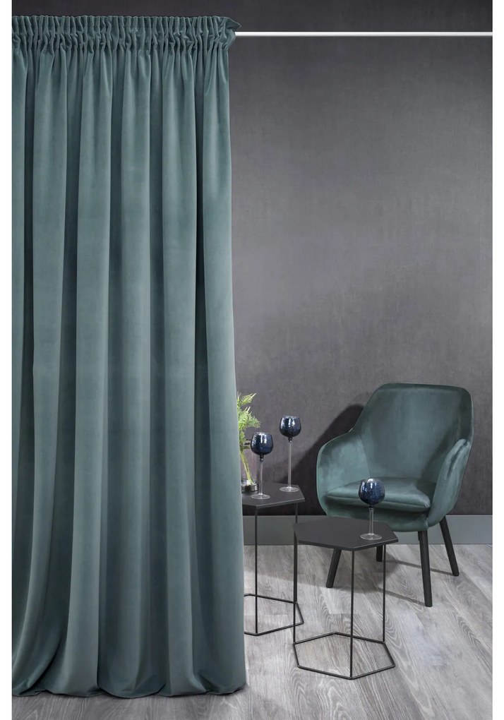 ZATEMŇOVACÍ ZÁVES NA PÁSKE KRISTI 140X270 CM MODRÁ