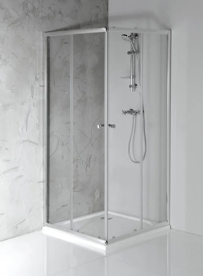 Aqualine Aqualine, AGGA štvorcová sprchová zástena 900x900mm, číre sklo, HLF909Y