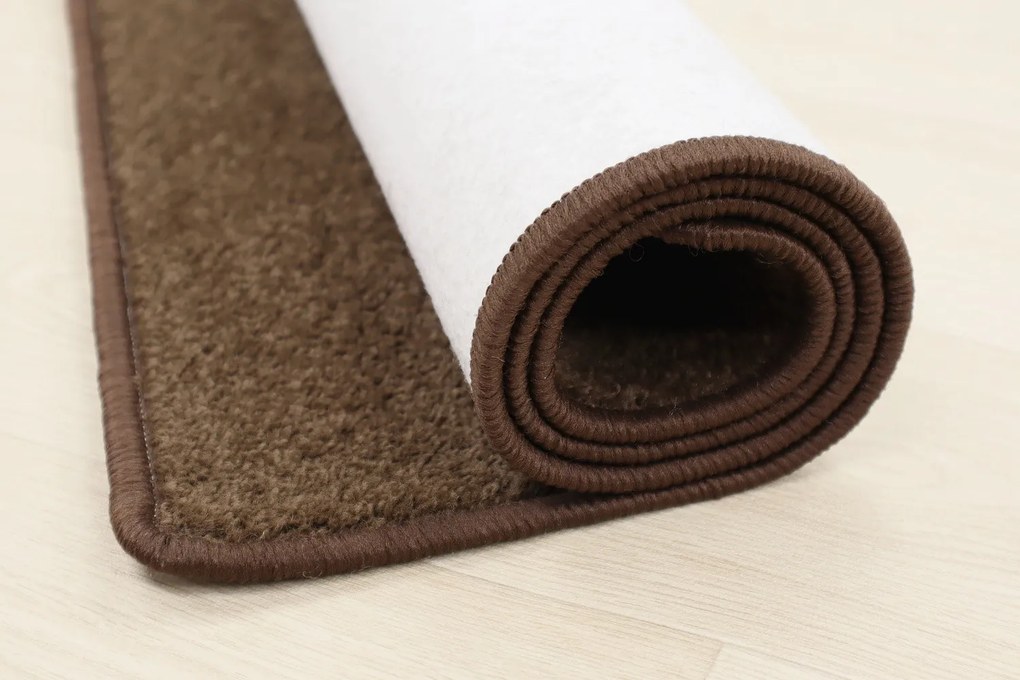 Vopi, Koberec behúň na mieru Eton hnedý 97, šíre 40 cm, hnedá, chodba / predsieň